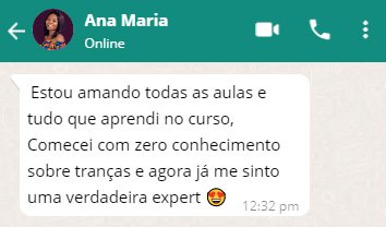 Avaliação de estudante satisfeita